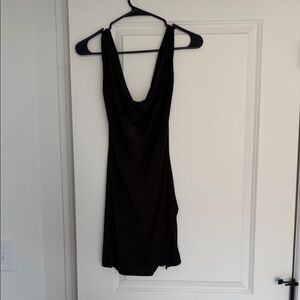PrettyLittleThing Black Backless Dress